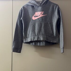 Nike Cropped Sweatshirt with Coral Logo